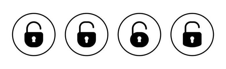 Unlock icon vector. Unlock sign and symbol. unlocked padlock icon