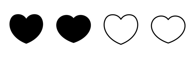 Love icon set. Heart icon vector. Like icon vector.