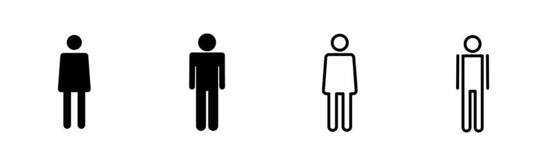 Man icon set. male icon vector. human symbol