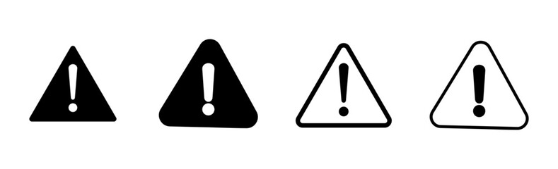 Danger sign. attention sign icon set. Hazard warning attention sign