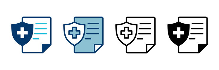 Obraz premium Medical insurance icon vector isolated on white background. health insurance icon