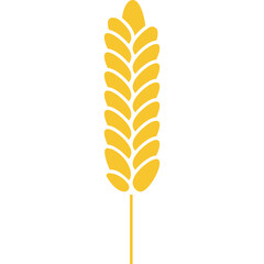 Golden Wheat Stalk Isolated on White Background Natural Grain Harvest Agriculture Symbol Agriculture Industry Food Ingredient Bread Making and Bakery Element Organic Farming Element