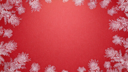 赤背景に白の装飾