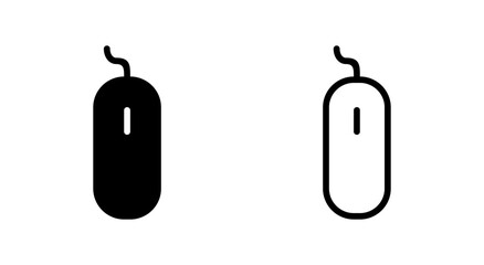 Mouse icon symbol for apps and websites. click sign and symbol. pointer icon vector.