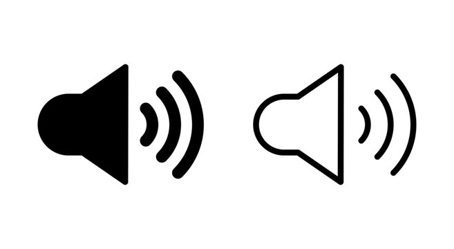 Speaker icon symbol for apps and websites. volume sign and symbol. loudspeaker icon. sound symbol