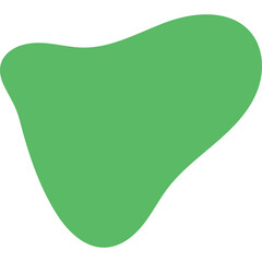 Green Abstract Blob Shape Transparent Background Graphic Element