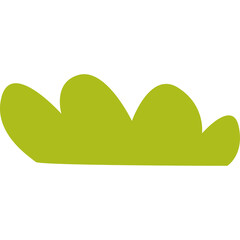 Green abstract shape cloud like isolated on white background natural organic form organic shape for design