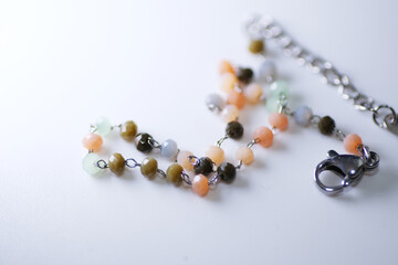 necklace on white background