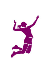 Female volleyball player in tank top