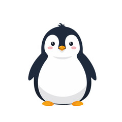 Cute Cartoon Penguin with Friendly Expression