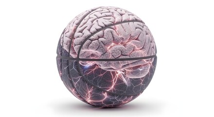 Obraz premium Basketball and Brain Concept