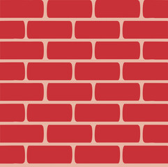 Simple Cartoon Red Brick Wall Background