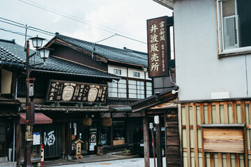 富山県南砺市井波地区の街並み