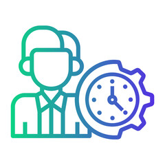 work experience Line Gradient Icon