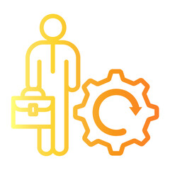work experience Line Gradient Icon