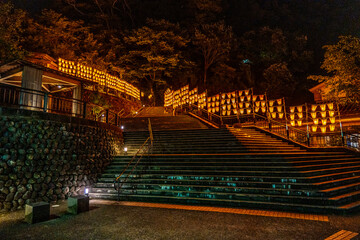 金沢・湯涌温泉のぼんぼりライトアップ