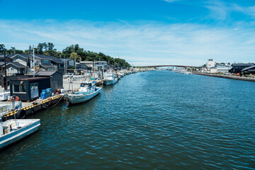 Fototapeta premium 金沢・大野地区の水風景