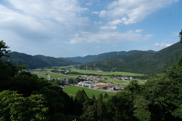 鳥越城跡から見る田園風景