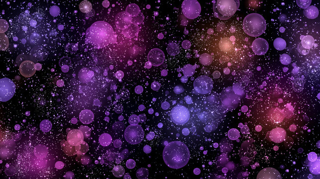 Abstract Bubble Chart Galaxy - Digital Data Visualization Infographic Background