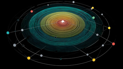 Obraz premium Multi-Tier Supplier Network Visualization: Manufacturing Supply Chain Connectivity Diagram