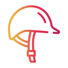 horse helmet Line Gradient Icon