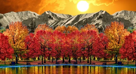 Obraz premium colorful autumn landscape