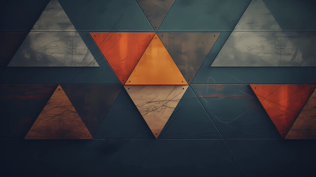futuristic geometric metal wall panels - Powered by Adobe