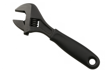 Adjustable wrench, a fundamental hand tool for construction, repair, and diy work, isolated on a transparent background