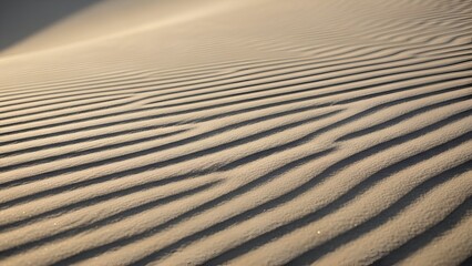 Obraz premium Sand Dunes with Textured Ripples in Warm Natural Light in Desert Landscape