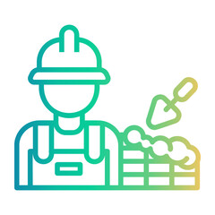 civil engineers Line Gradient Icon