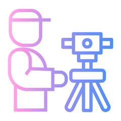 civil engineers Line Gradient Icon