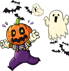 Pumpkin magic Halloween Illustration