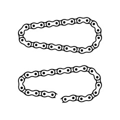 Motorcycle or bicycle chain vector illustration design