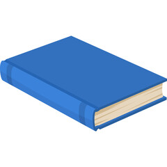 A Single Blue Book Rests Open On A White Background With A Transparent Background For Easy Use In Design Projects And Presentations.