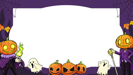 Pumpkin magic Halloween frame