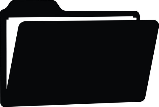 Open file folder icon simple minimalist graphic for business document organization and data storage solutions vector