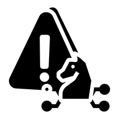 cyber attack Solid icon