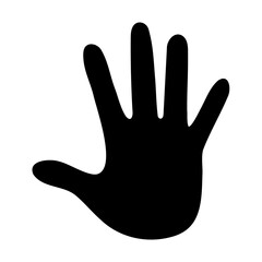 Right hand icon with black color