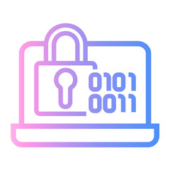 cyber attack Line Gradient Icon