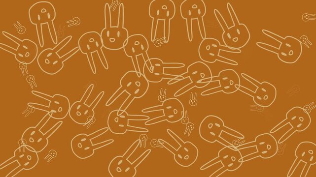 bunny head background pattern animation