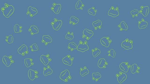 waving frog background pattern animation