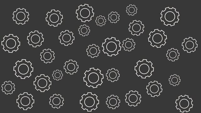 setting gear background pattern animation