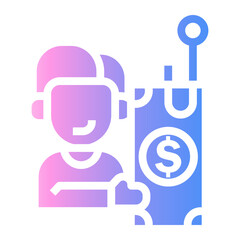 cyber attack Gradient icon