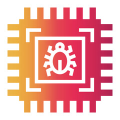 cyber attack Gradient icon