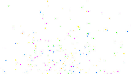 Party Celebration Confetti Transparent Overlay. Colorful Confetti Falling Isolated PNG. Multicolor Confetti Transparent Background. bright confetti isolated on transparent bg