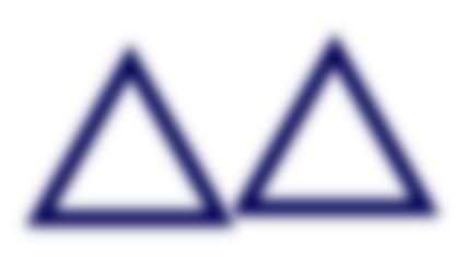 Two glowing blue triangles on a black background abstract design