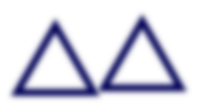 Two glowing blue triangles on a black background abstract design