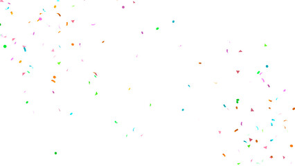 Party Celebration Confetti Transparent Overlay. Colorful Confetti Falling Isolated PNG. Multicolor Confetti Transparent Background. bright confetti isolated on transparent bg