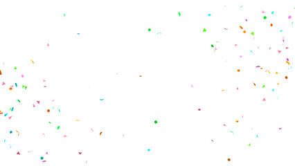 Party Celebration Confetti Transparent Overlay. Colorful Confetti Falling Isolated PNG. Multicolor Confetti Transparent Background. bright confetti isolated on transparent bg