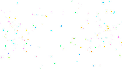 Party Celebration Confetti Transparent Overlay. Colorful Confetti Falling Isolated PNG. Multicolor Confetti Transparent Background. bright confetti isolated on transparent bg